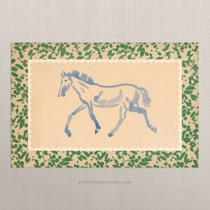Horse Art Print, Vintage / Nursery | Unframed