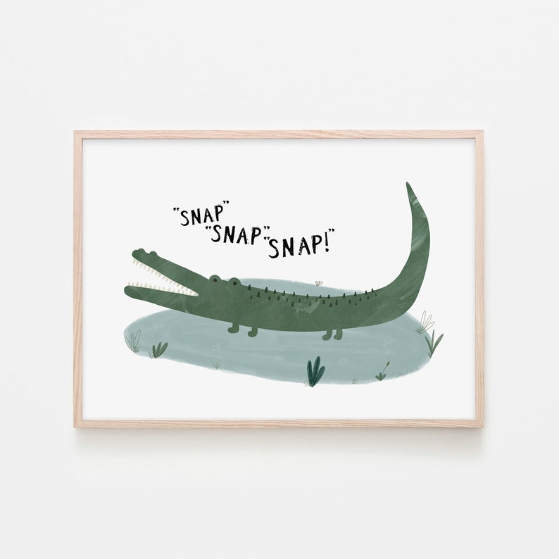 Crocodile Snap, Snap, Snap Framed Print image 1