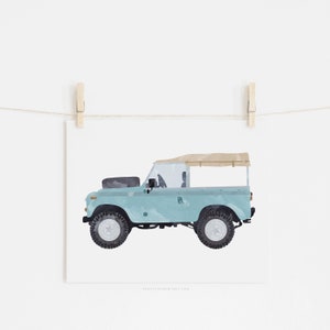 4x4 Land Rover - Safari Blue| Unframed