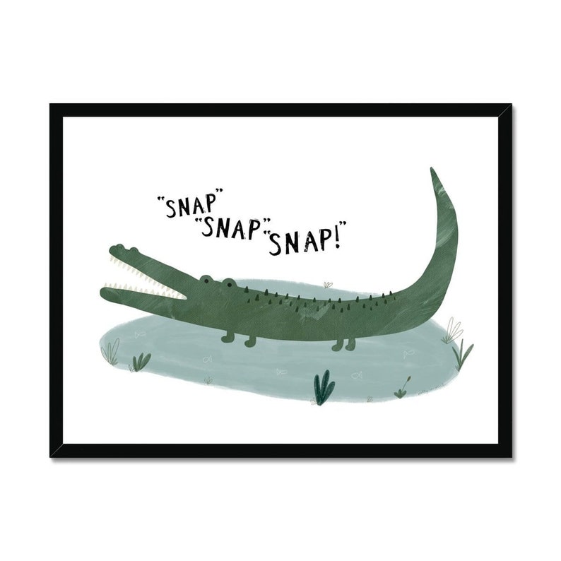 Crocodile Snap, Snap, Snap Framed Print image 2