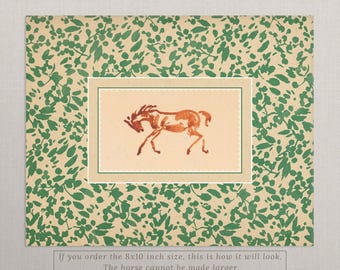 Horse Art Print, Vintage / Nursery | Unframed