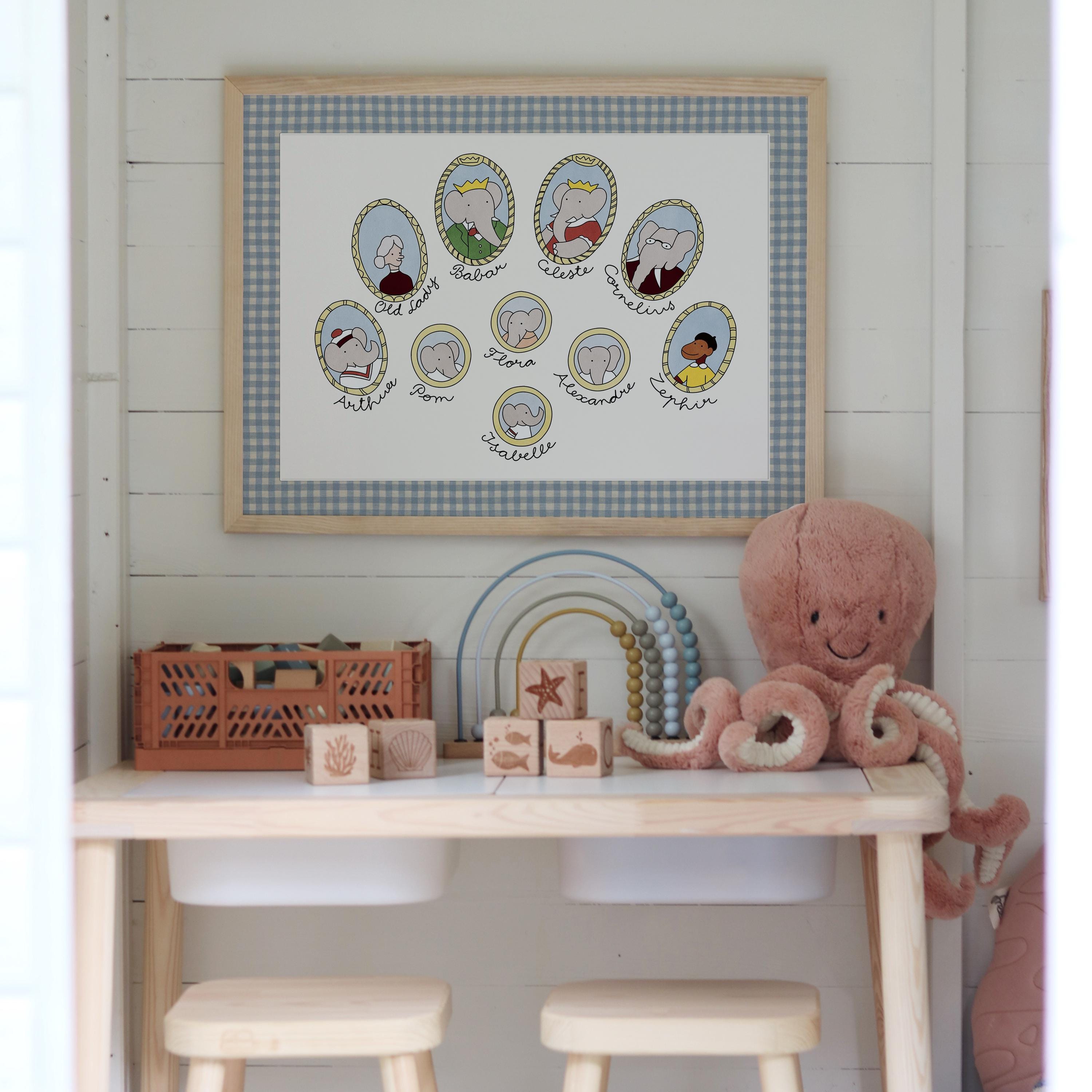 Babar Nursery Art - Family Tree | Unframed - Etsy