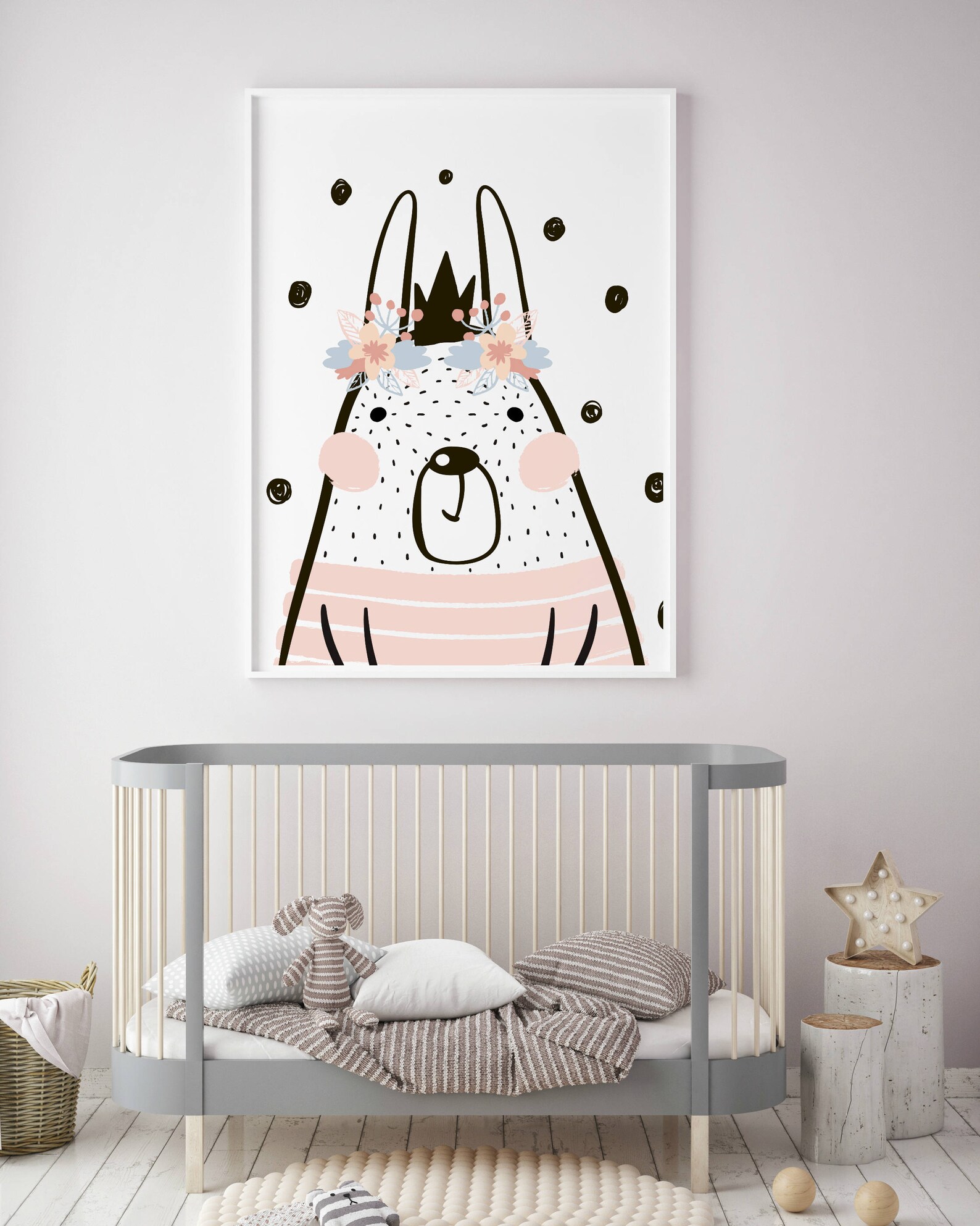 Animal nursery decor Nursery wall art PRINTED artanimal Etsy