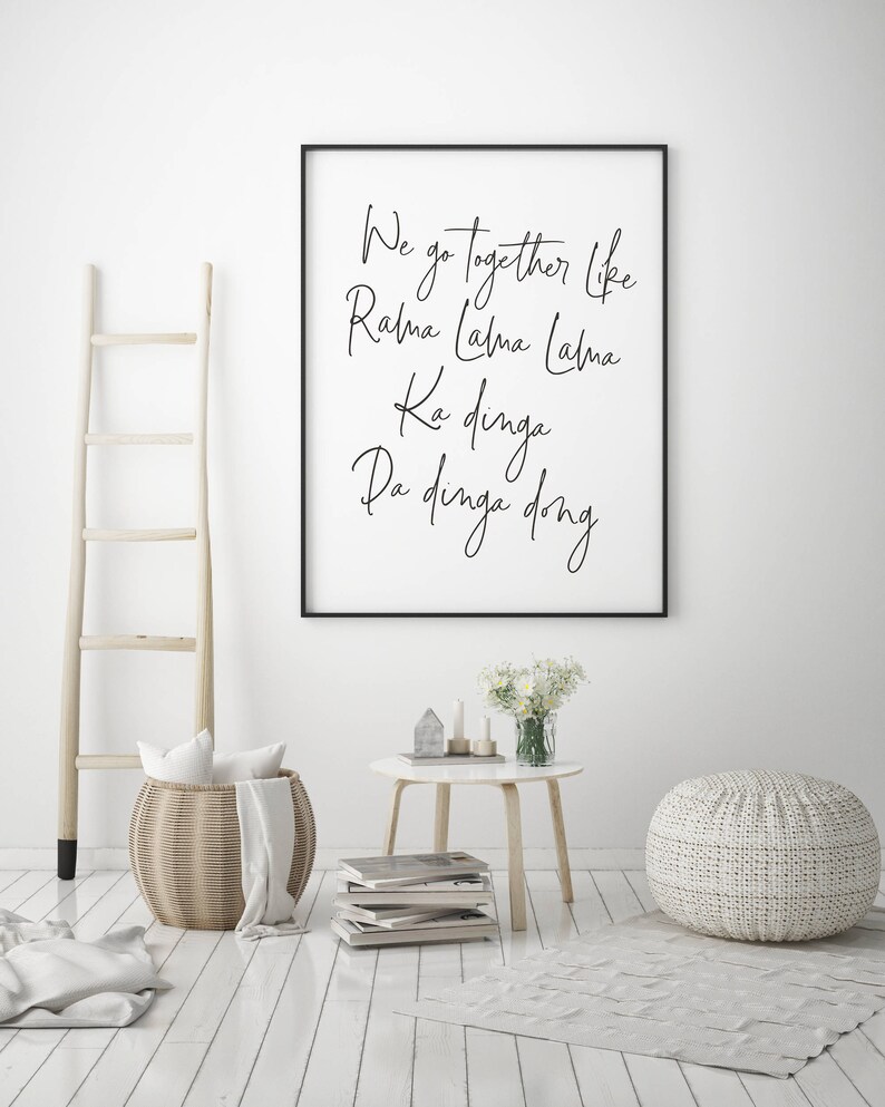 Grease Quote Lyrics Quote We Go Together Like Large Etsy