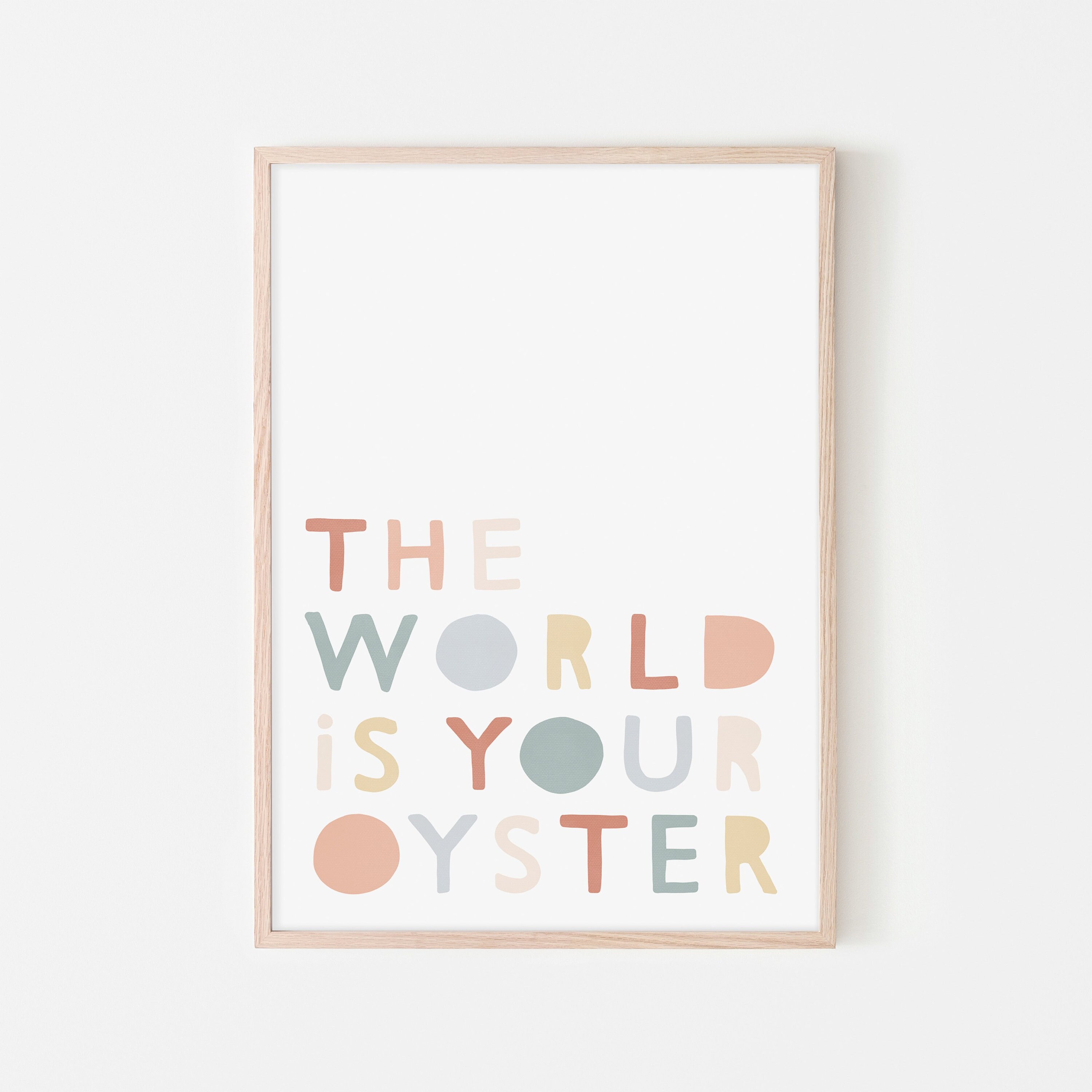 The World is Your Oyster - Subtle | Framed Print - Etsy