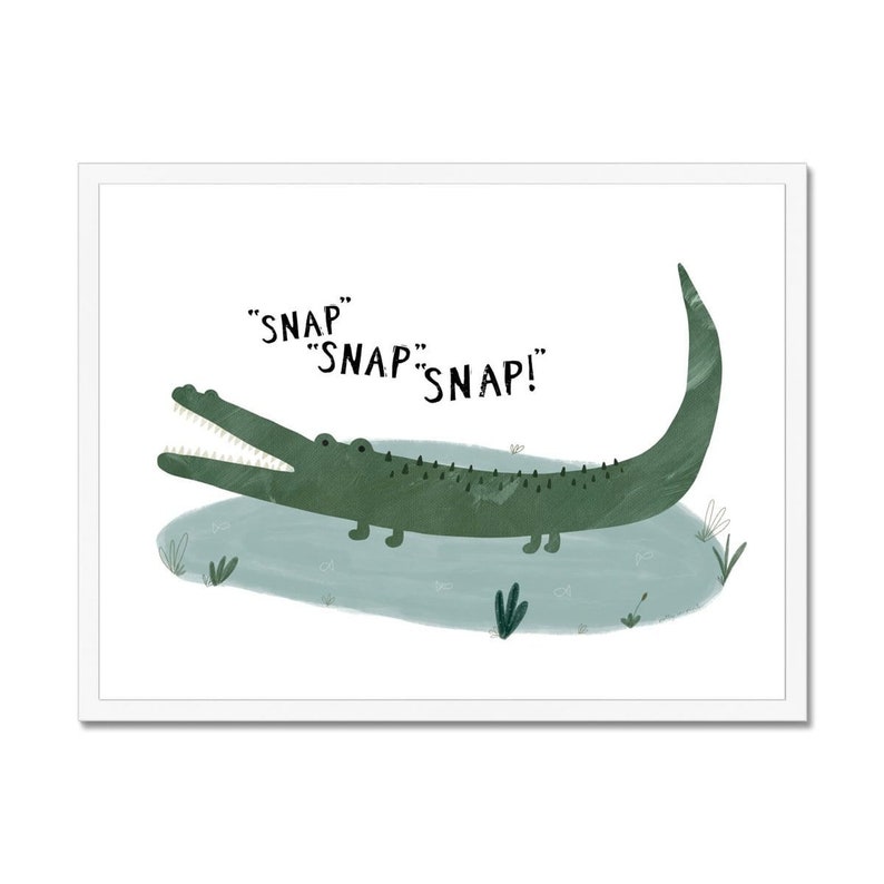 Crocodile Snap, Snap, Snap Framed Print image 3