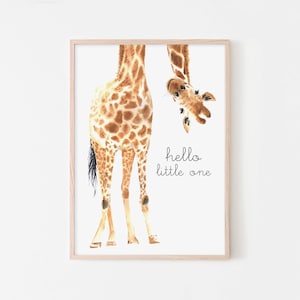 Hallo Kleine Giraffe - Ausgefallene |  Gerahmter Druck