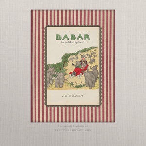 Art pour chambre de bébé Babar 010 | Sans cadre