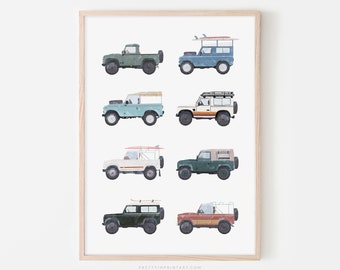 4x4 Defender Chart |  Framed Print