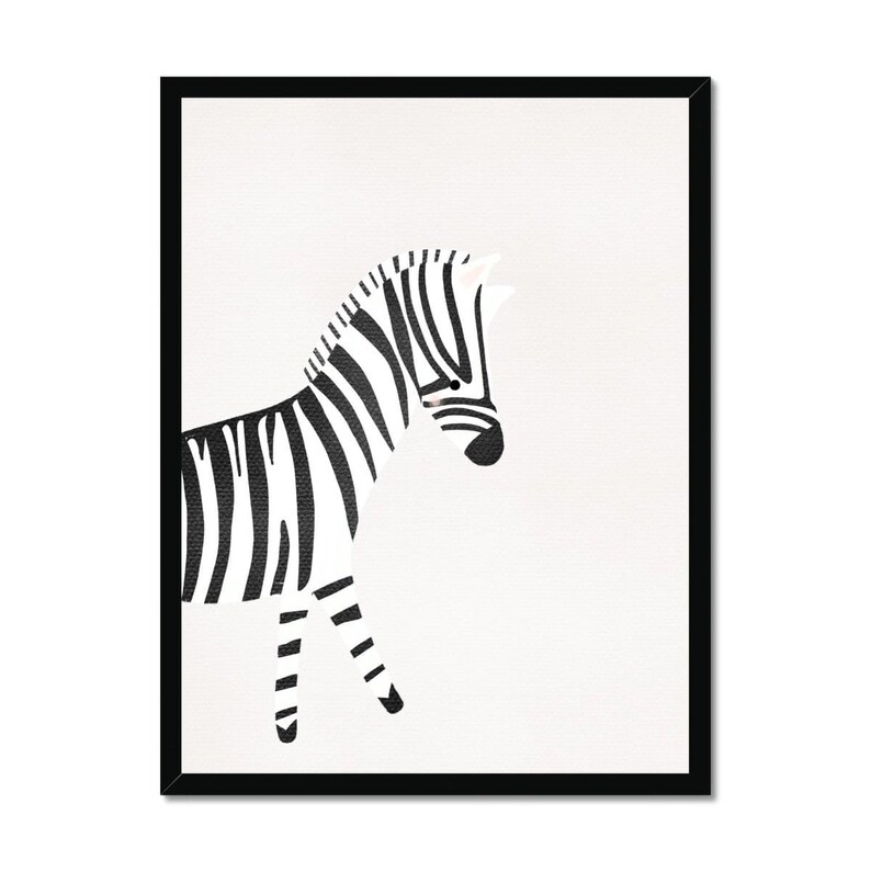 Zebra Nursery Art Framed Print Etsy