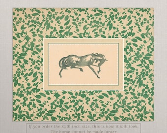 Horse Art Print, Vintage / Nursery | Unframed