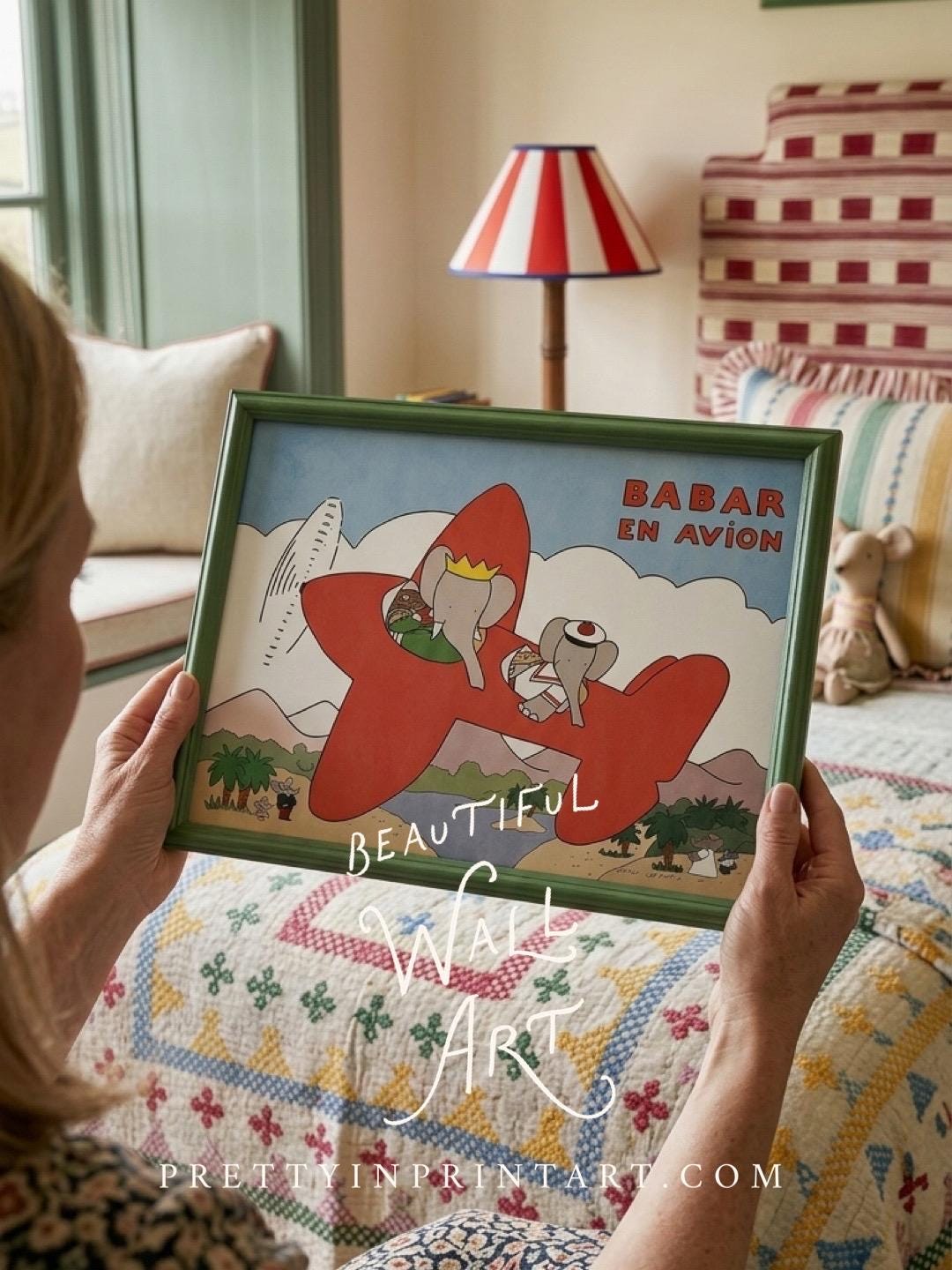 Babar En Avion Art Print | Unframed (frame NOT Included) - Etsy UK