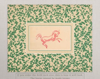 Horse Art Print, Vintage / Nursery | Unframed