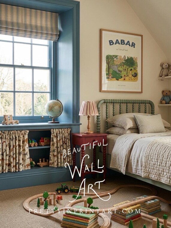 Babar Nursery Art Print - Central Park | UNFRAMED - Etsy