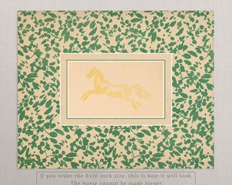 Horse Art Print, Vintage / Nursery | Unframed