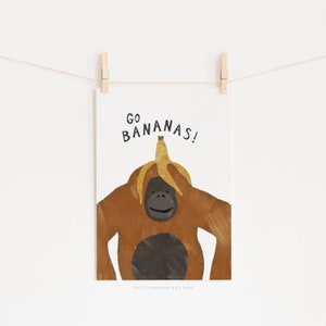 Go Bananas Orangutan Poster | Unframed