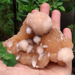 Natural BEAUTIFUL MORDONITE BALL with  Stilbite  Minerals specimens