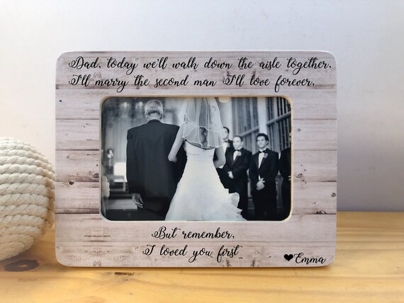 Thank You Gift Father Of The Bride Frame We Ll Walk Down Etsy