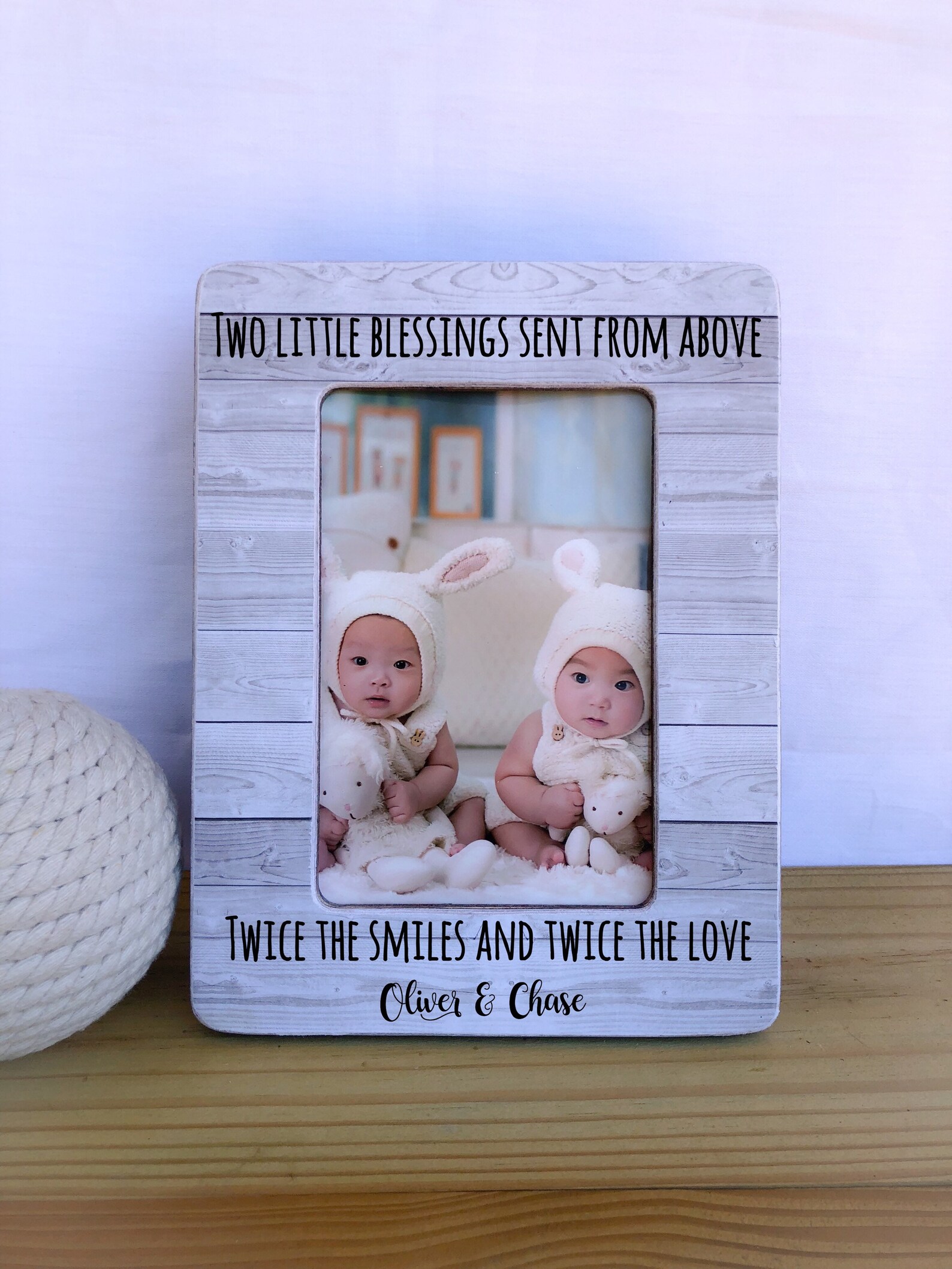 Twins Gift Frame Twins Picture Frame. Nursery Decor. Brothers Etsy