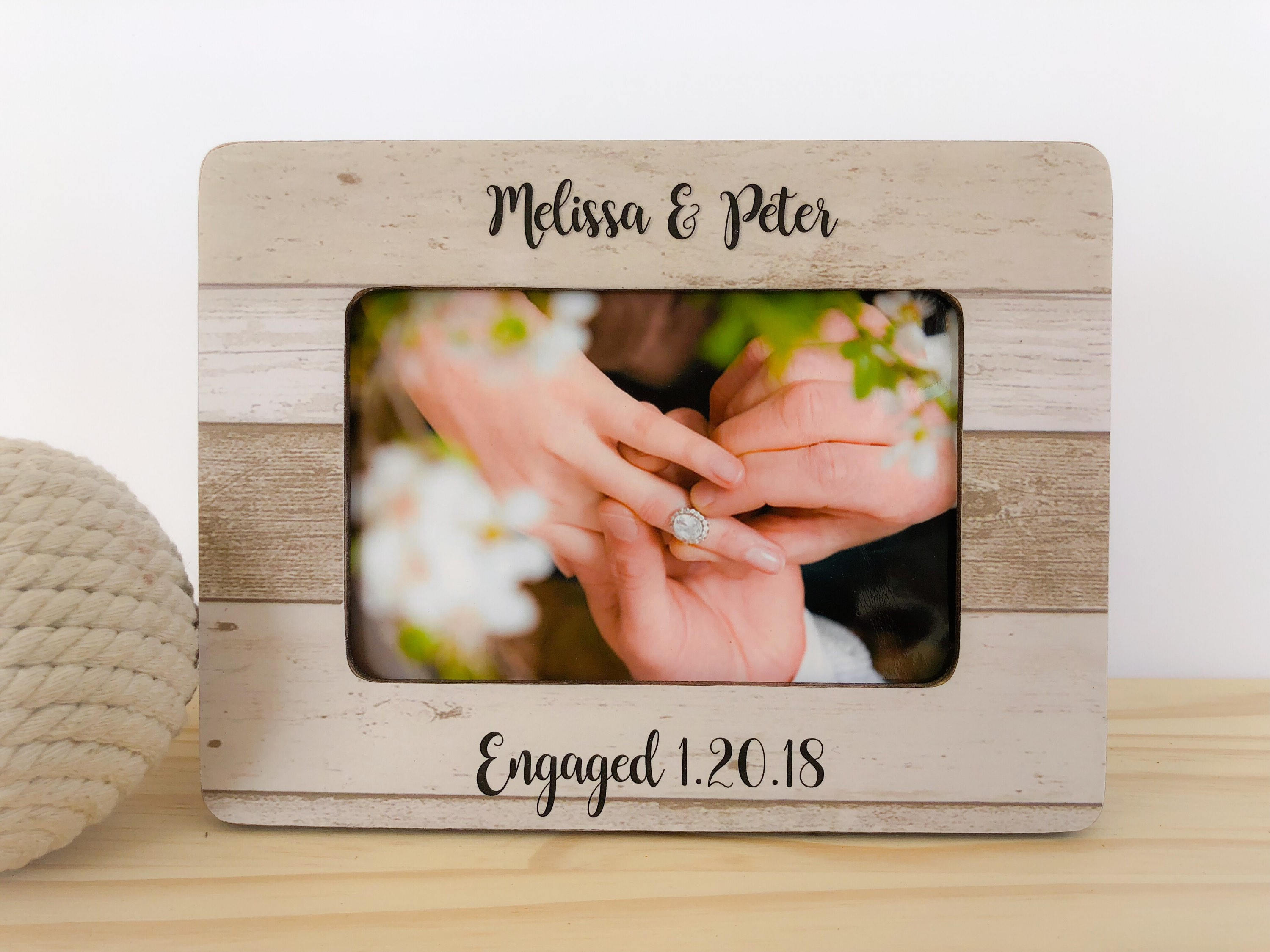 Engagement Gift Frame Proposal Frame Engaged Personalized Etsy