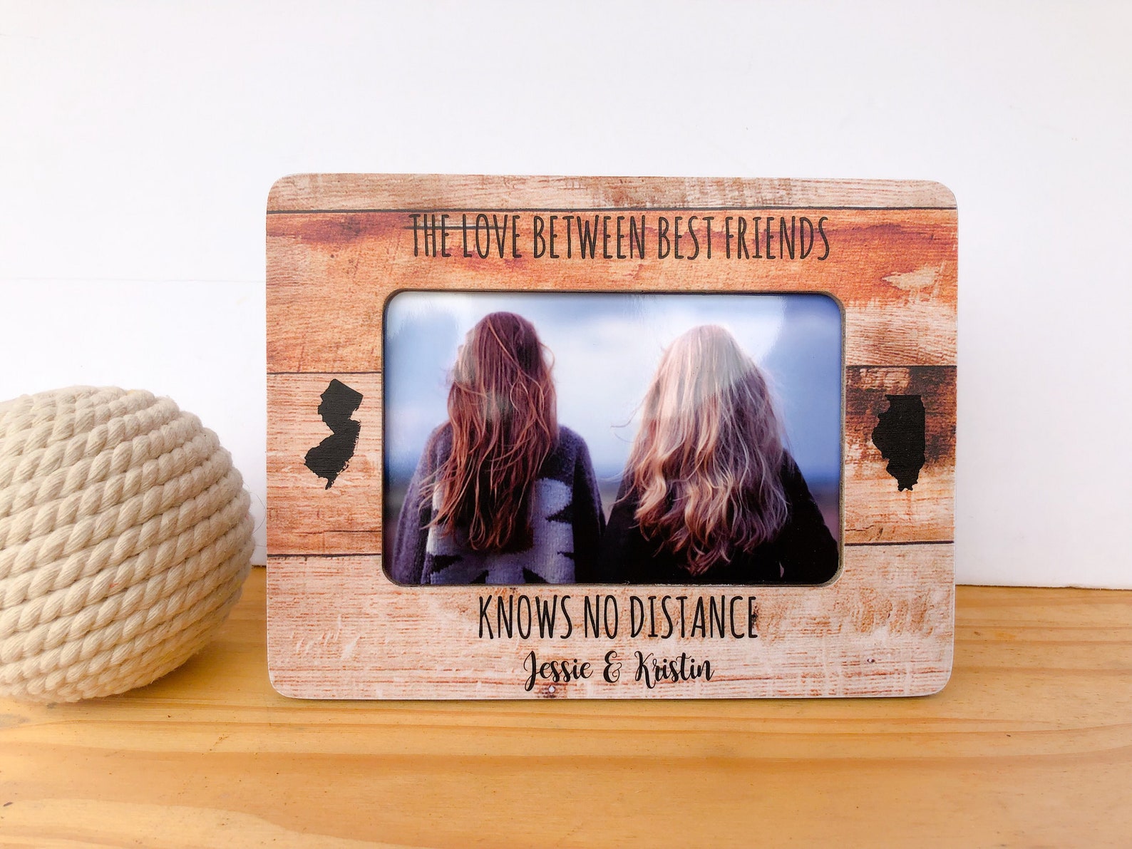 Long Distance Friendship Frame Gift Personalized Picture Frame Etsy