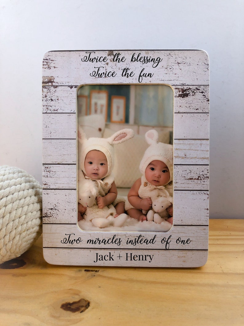Twins Gift Frame Twins picture frame. Nursery decor. Brothers Etsy