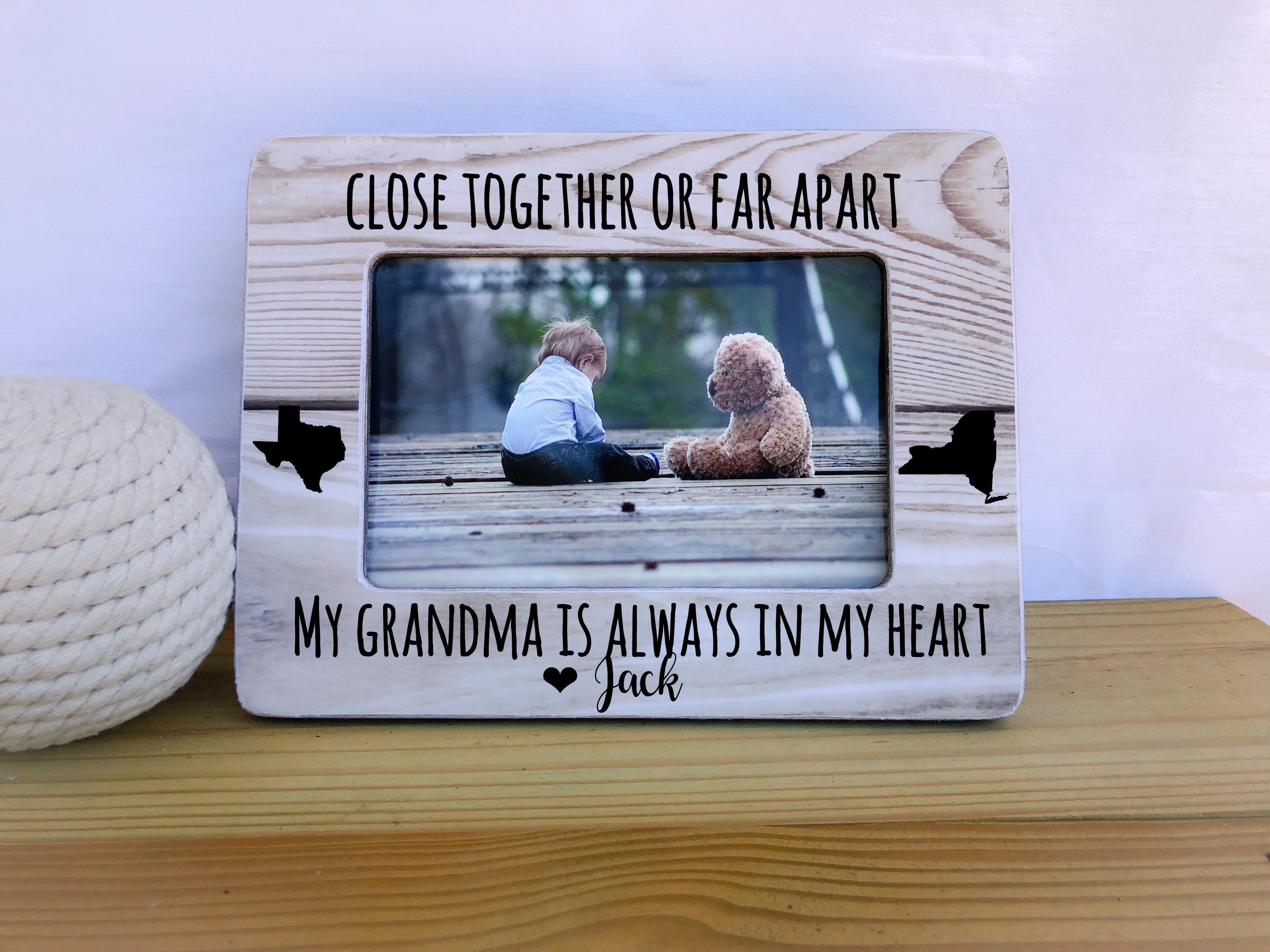 Long Distance Gift for Nana Grandma Grandchild Frame Grandma Etsy