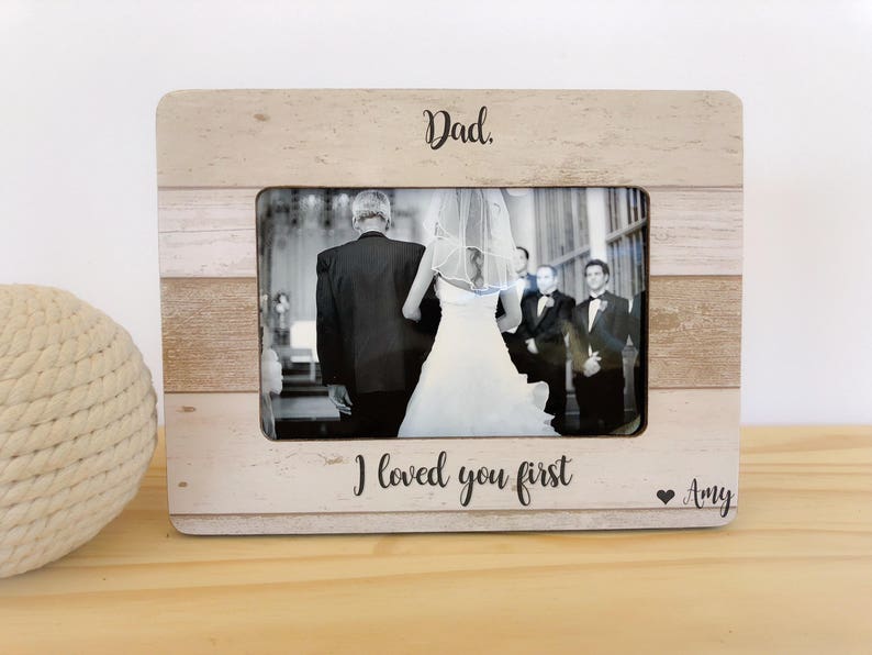 shabby vintage chic dad of all the walks bride gift photo frame personalised
