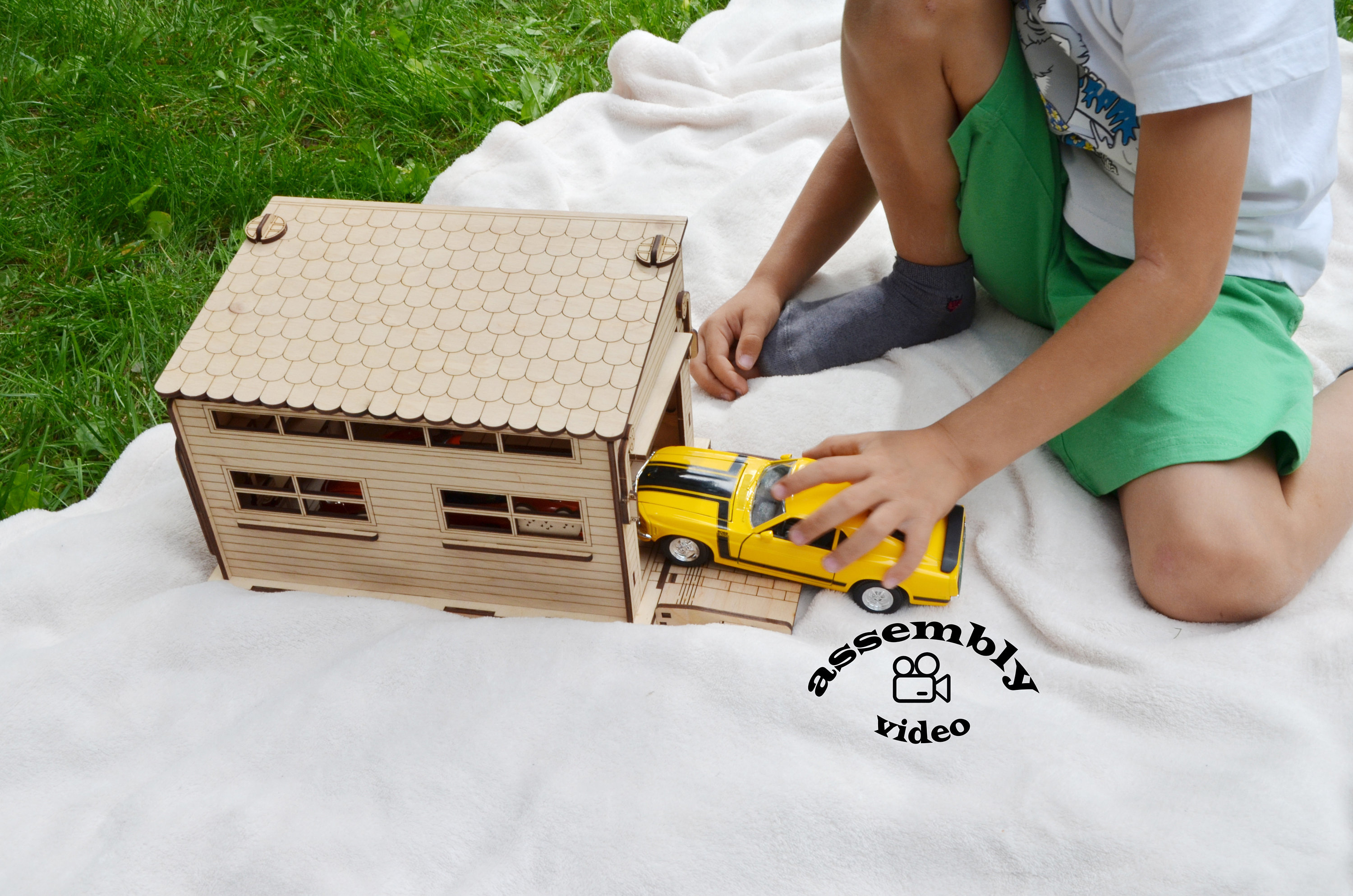 Wooden Garage Boy Gift Dollhouse With up and Over Door Garage Etsy