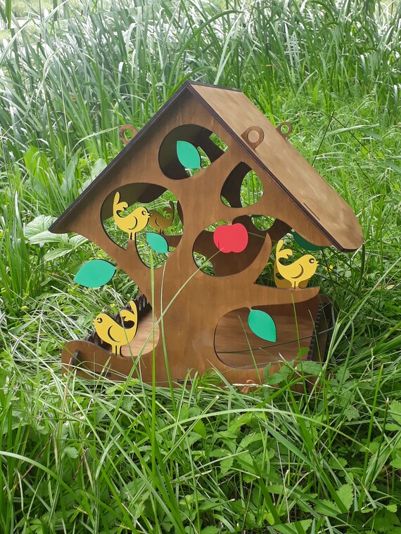 Wooden Birds House Bird House Decor Pet Supplies Hanging Etsy