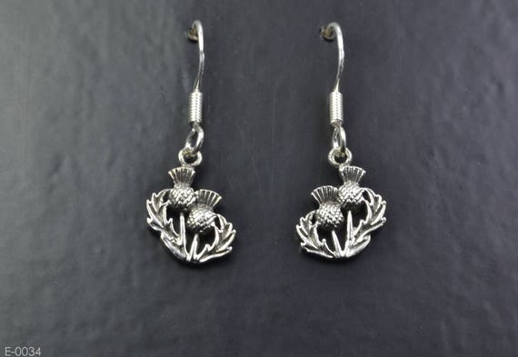 Scottish Thistle  Earrings | 925 Sterling Silver