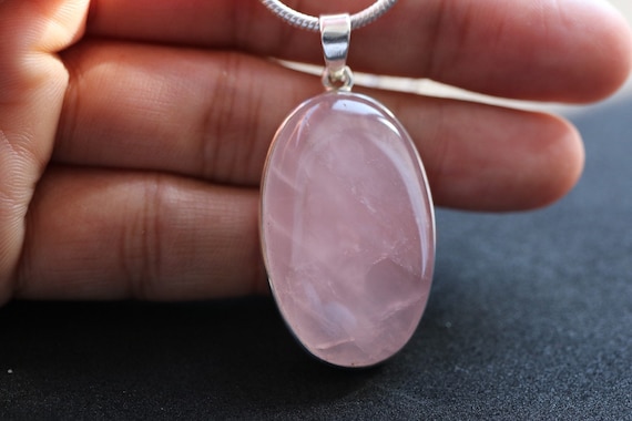 Rose Quartz Pendant | 925 Sterling Silver