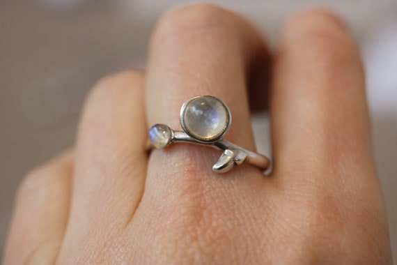 925 Silver Ring with Moonstone