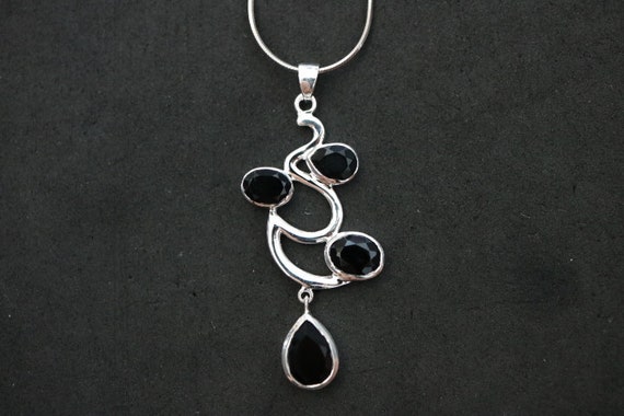 Black Onyx Pendant | 925 Sterling Silver