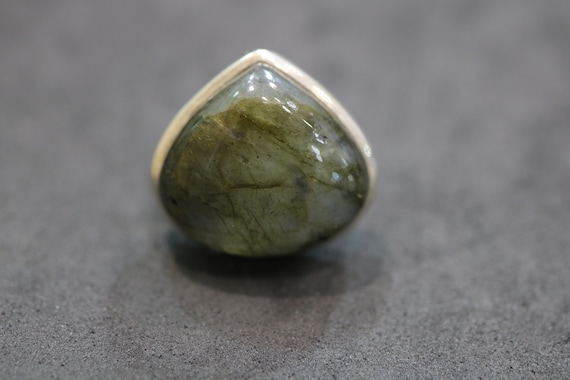 Labradorite Ring 925 Sterling Silver | Size 6 US / M UK | Resizing Available
