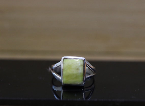 Iona Marble | Scottish Green Marble Ring | 925 Sterling Silver