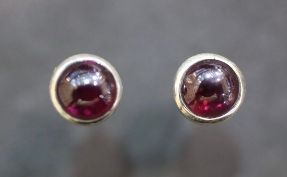 Garnet Stud Earrings | 925 Sterling Silver