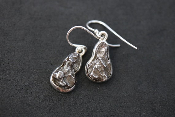 Meteorite Earrings | 925 Sterling Silver