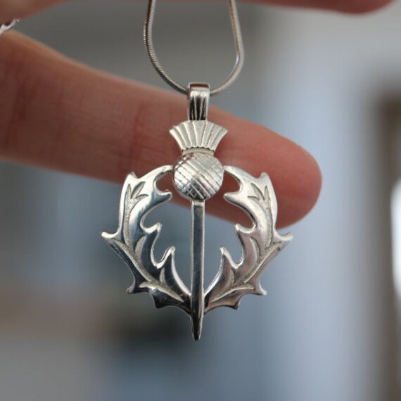Scottish Thistle Pendant | 925 Sterling Silver