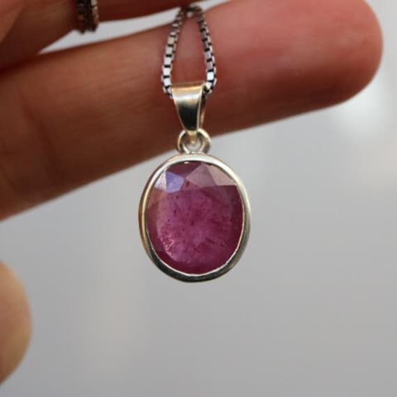 Pink Tourmaline Pendant | 925 Sterling Silver