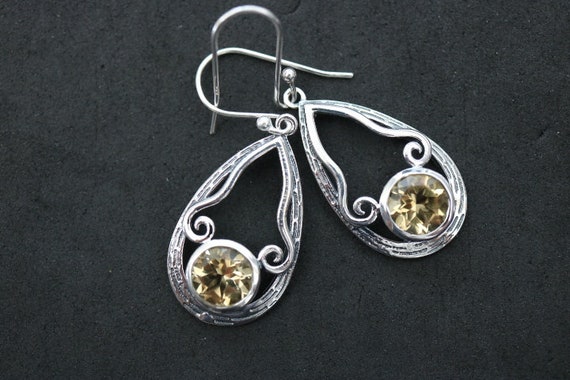 Yellow Topaz Earrings | 925 Sterling Silver