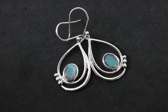 Labradorite Earrings | 925 Sterling Silver