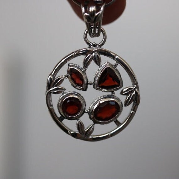 Garnet Pendant | 925 Sterling Silver