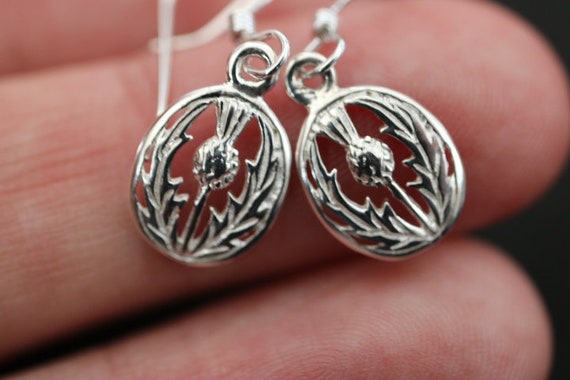 Scottish Thistle  Earrings | 925 Sterling Silver