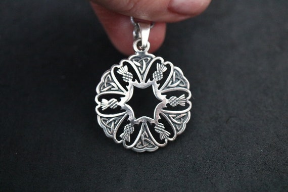 Scottish Thistle Pendant | 925 Sterling Silver