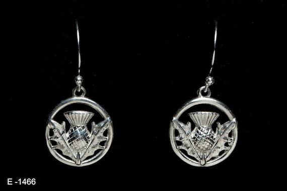 Scottish Thistle  Earrings | 925 Sterling Silver