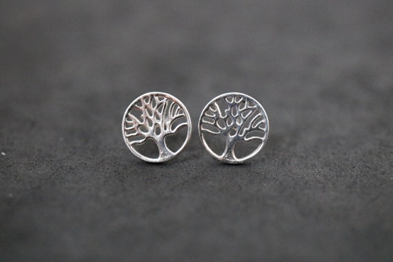 Tree of Life Stud Earrings | 925 Sterling Silver