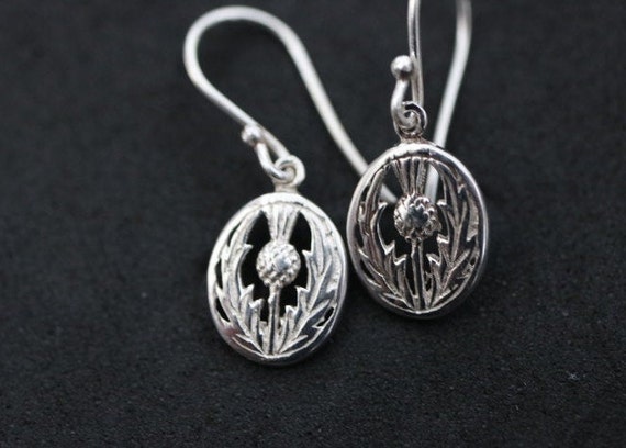 Scottish Thistle  Earrings | 925 Sterling Silver