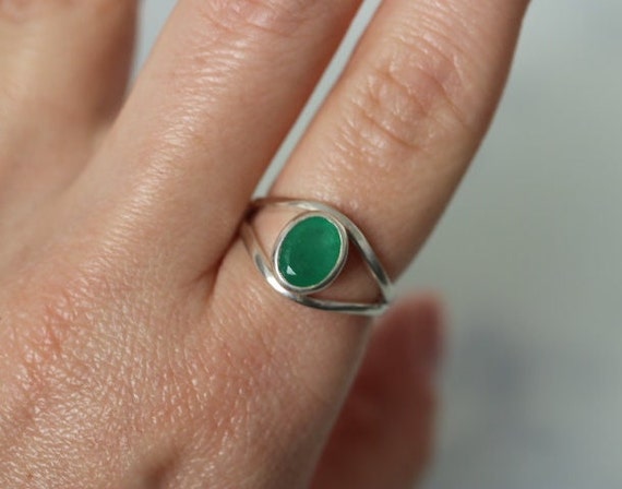 Emerald Ring | 925 Sterling Silver