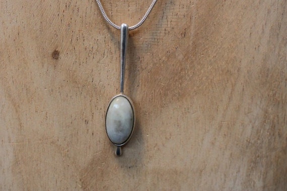 Iona Marble| Scottish Green Marble Pendant | 925 Sterling Silver